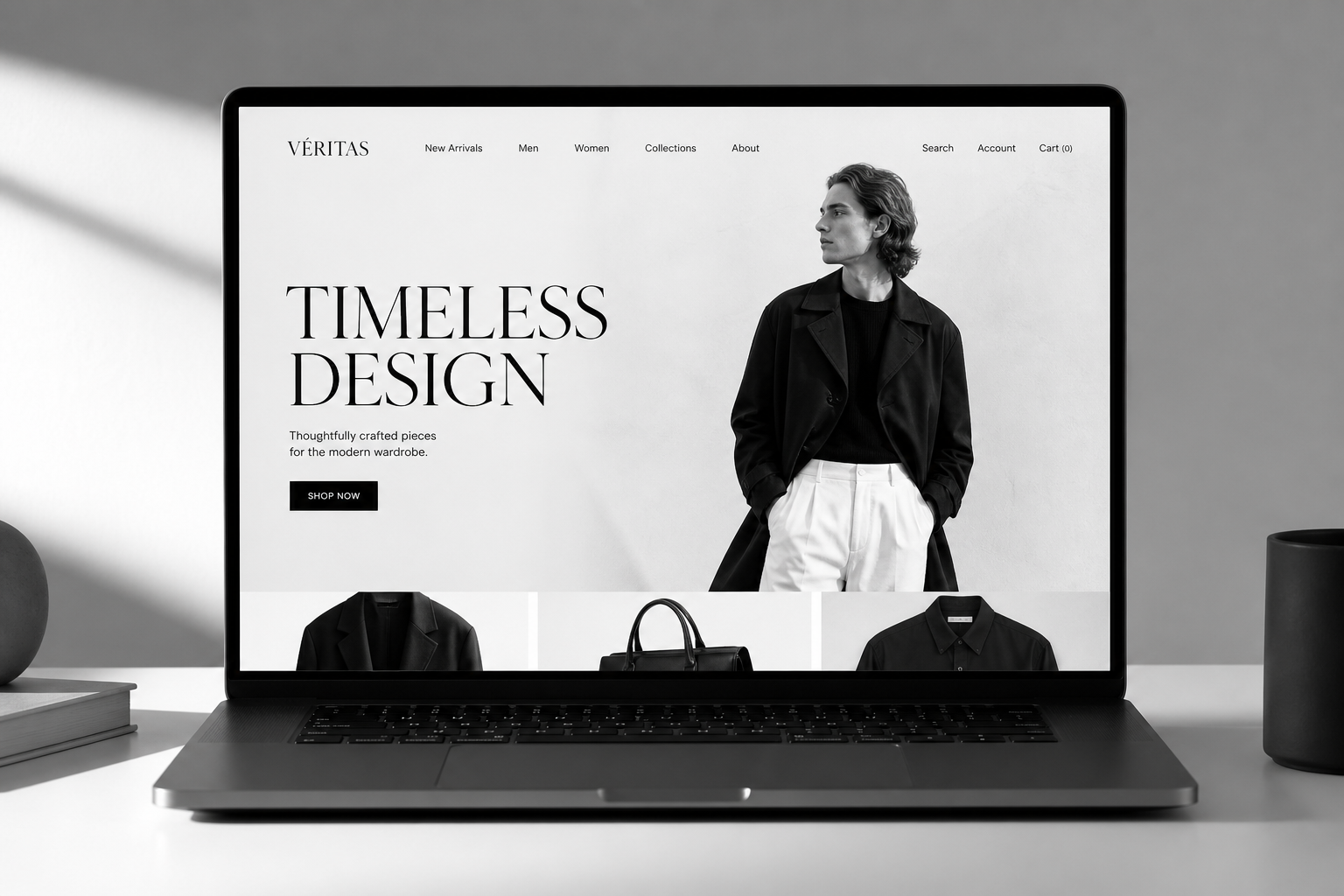 northline commerce website shown on a laptop